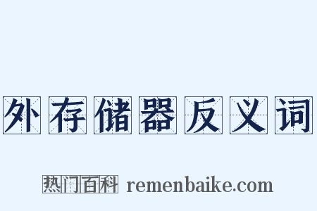 外存储器反义词是什么意思的图片